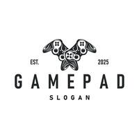 game console logo concept design game tool pro player silhouette symbol modern game stick gamepad illustration brand or team template vector
