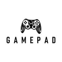 game console logo concept design game tool pro player silhouette symbol game stick gamepad illustration brand product or team template vector