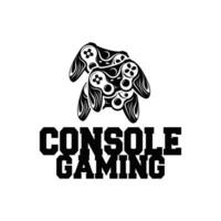 game console logo design game tool pro player silhouette symbol modern game stick gamepad illustration brand product or team template vector
