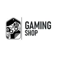 game console logo concept design game tool pro player silhouette symbol modern game stick gamepad brand product or team template vector