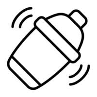 Simple Shaker outline icon. The icon can be used for websites, print templates, presentation templates, illustrations, etc vector