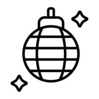 Simple Disco Ball outline icon. The icon can be used for websites, print templates, presentation templates, illustrations, etc vector