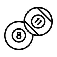 Simple Billiard outline icon. The icon can be used for websites, print templates, presentation templates, illustrations, etc vector