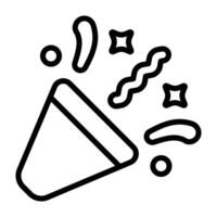 Simple Confetti outline icon. The icon can be used for websites, print templates, presentation templates, illustrations, etc vector