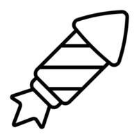 Simple Firework outline icon. The icon can be used for websites, print templates, presentation templates, illustrations, etc vector