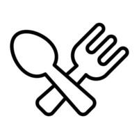 Simple Cutlery outline icon. The icon can be used for websites, print templates, presentation templates, illustrations, etc vector