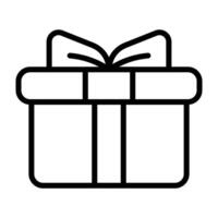 Simple Gift outline icon. The icon can be used for websites, print templates, presentation templates, illustrations. vector