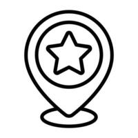 Simple Party location outline icon. The icon can be used for websites, print templates, presentation templates, illustrations, etc vector