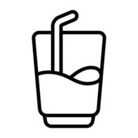 Simple Cocktail outline icon. The icon can be used for websites, print templates, presentation templates, illustrations, etc vector
