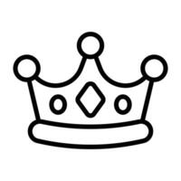 Simple Crown outline icon. The icon can be used for websites, print templates, presentation templates, illustrations, etc vector