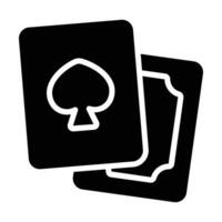 Simple Poker Card glyph icon. The icon can be used for websites, print templates, presentation templates, illustrations, etc vector