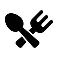 Simple Cutlery glyph icon. The icon can be used for websites, print templates, presentation templates, illustrations, etc vector