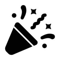 Simple Confetti glyph icon. The icon can be used for websites, print templates, presentation templates, illustrations vector