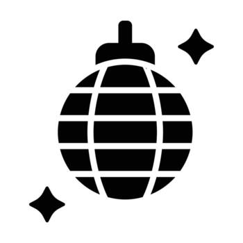 Simple Disco Ball glyph icon. The icon can be used for websites, print templates, presentation templates, illustrations, etc vector