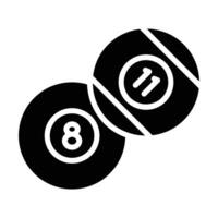 Simple Billiard glyph icon. The icon can be used for websites, print templates, presentation templates, illustrations, etc vector