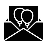 Simple Party Invitation glyph icon. The icon can be used for websites, print templates, presentation templates, illustrations, etc vector