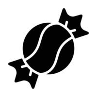 Simple Candy glyph icon. The icon can be used for websites, print templates, presentation templates, illustrations. vector