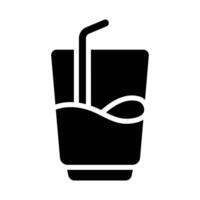 Simple Cocktail glyph icon. The icon can be used for websites, print templates, presentation templates, illustrations, etc vector