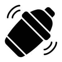 Simple Shaker glyph icon. The icon can be used for websites, print templates, presentation templates, illustrations, etc vector