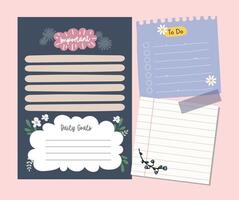 Creative journaling pack with cute stickers labels and note elements in colorful styles perfect for planners scrapbooks and creative stationery design vector