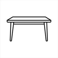 Simple outline of a table. vector