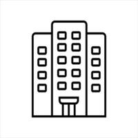 Simple outline of a building. vector