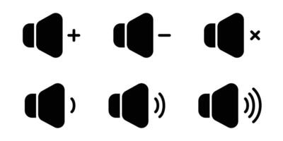 Six variations of speaker icons. vector