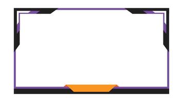Cool game live streaming overlay frames, gaming overlay frames, simple and cool overlay vector