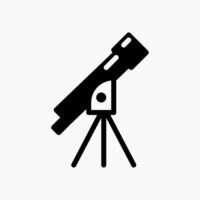 Design Illustration graphic of Telescope icon with glyph style. Suitable for UI, mobile design, web design, etc. vector