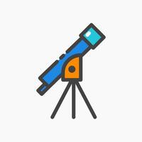 Design Illustration graphic of Telescope icon with colored outline style. Suitable for UI, mobile design, web design, etc. vector