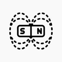 Design Illustration graphic of Magnetic Field icon with line style. Suitable for UI, mobile design, web design, etc. vector