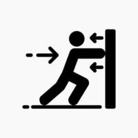 Design Illustration graphic of Work and Force icon with glyph style. Suitable for UI, mobile design, web design, etc. vector