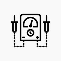 Design Illustration graphic of Voltage Meter icon with line style. Suitable for UI, mobile design, web design, etc. vector