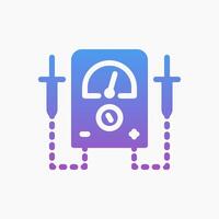 Design Illustration graphic of Voltage Meter icon with gradient style. Suitable for UI, mobile design, web design, etc. vector