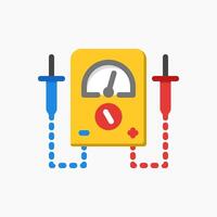 Design Illustration graphic of Voltage Meter icon with flat style. Suitable for UI, mobile design, web design, etc. vector