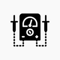 Design Illustration graphic of Voltage Meter icon with glyph style. Suitable for UI, mobile design, web design, etc. vector
