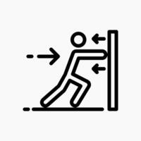 Design Illustration graphic of Work and Force icon with line style. Suitable for UI, mobile design, web design, etc. vector