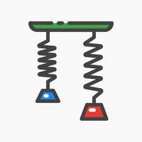 Design Illustration graphic of Spring Energy icon with colored outline style. Suitable for UI, mobile design, web design, etc. vector
