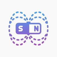 Design Illustration graphic of Magnetic Field icon with gradient style. Suitable for UI, mobile design, web design, etc. vector