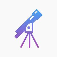 Design Illustration graphic of Telescope icon with gradient style. Suitable for UI, mobile design, web design, etc. vector