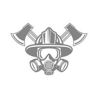 Firefighter Helmet and Axes design illustration vector