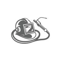 Collection of Welding Helmet and Torch Illustration vector