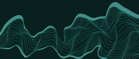 Abstract background with line art pattern illustration. creative minimalist modern line art print use for Wall art, print art, poster, cover, banner. vector