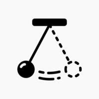Design Illustration graphic of Pendulum wave icon with glyph style. Suitable for UI, mobile design, web design, etc. vector