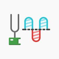 Design Illustration graphic of tuning fork wave icon with flat style. Suitable for UI, mobile design, web design, etc. vector