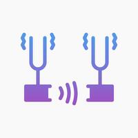 Design Illustration graphic of tuning fork icon with gradient style. Suitable for UI, mobile design, web design, etc. vector