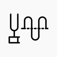 Design Illustration graphic of tuning fork wave icon with line style. Suitable for UI, mobile design, web design, etc. vector