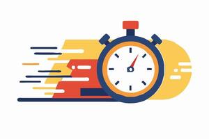 Express delivery with Stopwatch icon for apps and website. Fast delivery. Timer and express delivery inscription. Urgent shipping services.Delivery quick move. Fast distribution service 24 7 vector