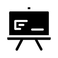 Classroom chalkboard lesson icon. Chalkboard with text delivering educational lessons. vector