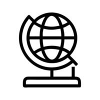 Global education map symbol icon. Globe illustrating worldwide learning concepts. vector